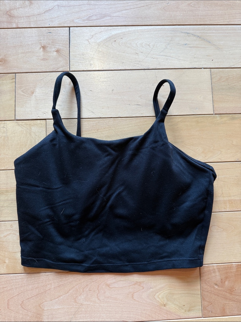 Avia Black Cropped Sports Bra Tank